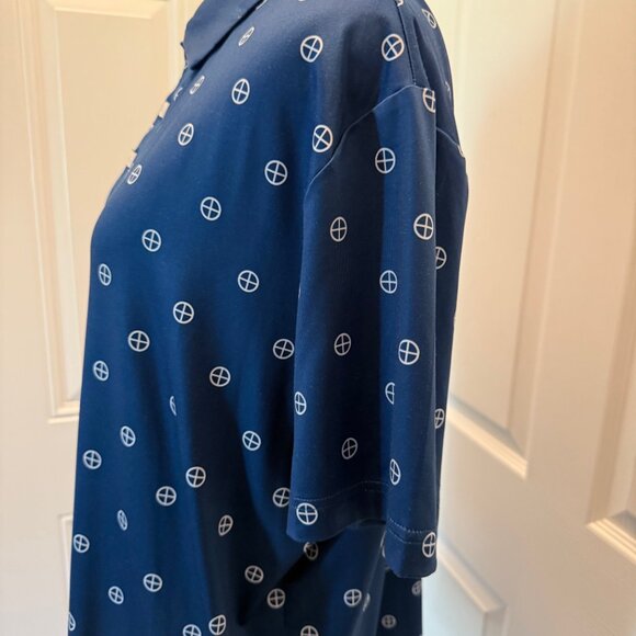 Southern Saint Golf Polo, Men's Size M, Short Sleeve, Navy and White - Picture 3 of 6